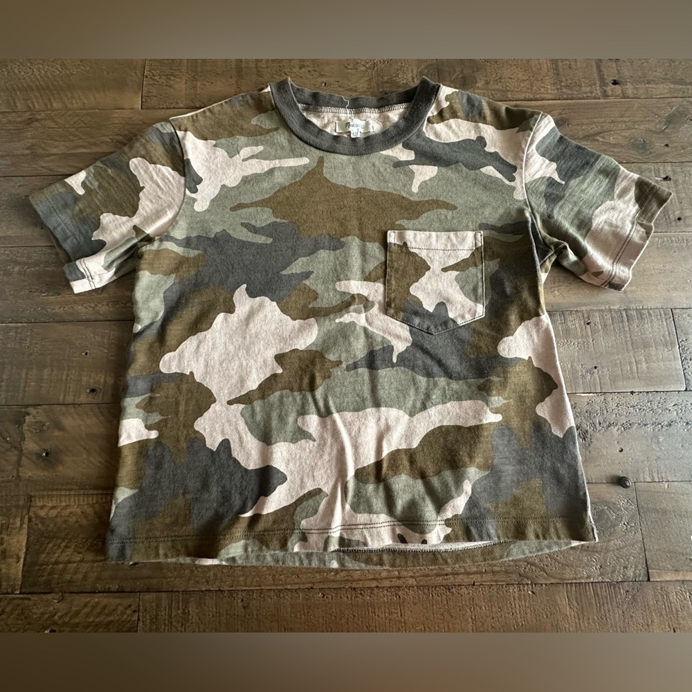 Madewell Easy Crop Tee‎ in Cottontail Camo - Size XXS